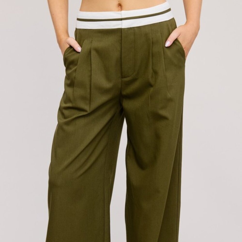 Olive Green Women's Trousers